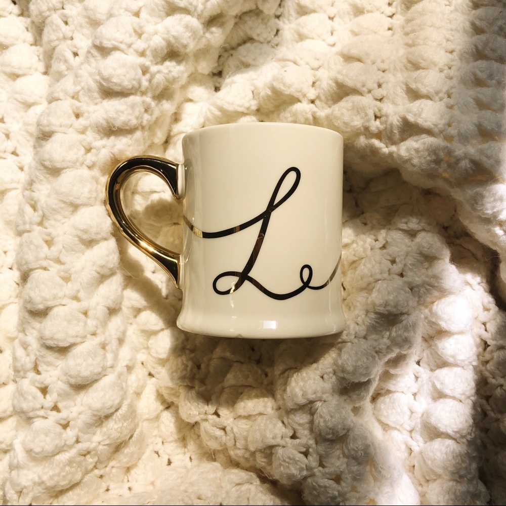 Indigo Holiday “L” mug ceramic white gold 2014